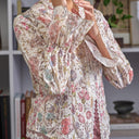 Mila Lengan Panjang - Mandalas Atasan Kebaya Wanita Outer Katun Bordir Modern Bunga - Mandalas