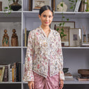 Mila Lengan Panjang - Mandalas Atasan Kebaya Wanita Outer Katun Bordir Modern Bunga - Mandalas
