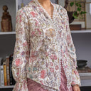 Mila Lengan Panjang - Mandalas Atasan Kebaya Wanita Outer Katun Bordir Modern Bunga - Mandalas