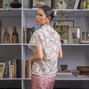 Mila Lengan Pendek - Mandalas Atasan Kebaya Wanita Outer Katun Bordir Modern Bunga - Mandalas