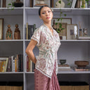 Mila Lengan Pendek - Mandalas Atasan Kebaya Wanita Outer Katun Bordir Modern Bunga - Mandalas