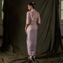 Nadine Blush Lengan Panjang - Mandalas Atasan Kebaya Wanita Outer Tencel Jacquard Bordir Modern - Mandalas