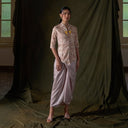 Nadine Latte Lengan Panjang - Mandalas Atasan Kebaya Wanita Outer Tencel Jacquard Bordir Modern - Mandalas