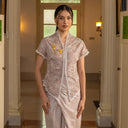 Nadine Lengan Pendek - Mandalas Atasan Kebaya Wanita Outer Tencel Jacquard Bordir Modern - Mandalas