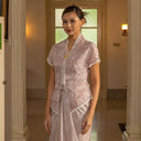 Nadine Lengan Pendek - Mandalas Atasan Kebaya Wanita Outer Tencel Jacquard Bordir Modern - Mandalas