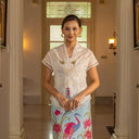 Nadine Lengan Pendek - Mandalas Atasan Kebaya Wanita Outer Tencel Jacquard Bordir Modern - Mandalas