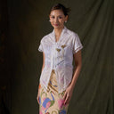 Nadine Lengan Pendek - Mandalas Atasan Kebaya Wanita Outer Tencel Jacquard Bordir Modern - Mandalas