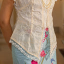 Nadine Lengan Pendek - Mandalas Atasan Kebaya Wanita Outer Tencel Jacquard Bordir Modern - Mandalas