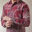 Nagadara - Mandalas Premium Men's Long Sleeve Batik Shirt - Mandalas