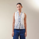 Naila Sleeveless - Mandalas Women's Floral Embroidered Encim Kebaya Blouse - Mandalas