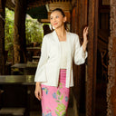 Nara Milk Lengan Panjang - Mandalas Kebaya Kutubaru Wanita Bahan Woven Premium Elegan - Mandalas