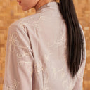Nayara Grey Long Sleeve - Mandalas Women’s Modern Embroidered Cotton Kebaya Top - Mandalas