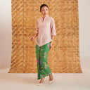 Nayara Pink Long Sleeve - Mandalas Women’s Modern Embroidered Cotton Kebaya Top - Mandalas