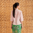 Nayara Pink Long Sleeve - Mandalas Women’s Modern Embroidered Cotton Kebaya Top - Mandalas