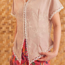 Nayara Short Sleeve – Mandalas Women's Modern Embroidered Cotton Kebaya Top - Mandalas
