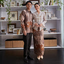 Niranka - Mandalas Set Sarimbit Couple Kemeja Lengan Panjang dan Rok Batik Premium - Mandalas