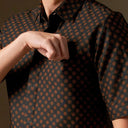 Oktari - Mandalas Premium Men’s Short Sleeve Batik Shirt - Mandalas