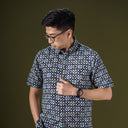 Onixa - Mandalas Kemeja Batik Pria Premium Lengan Pendek - Mandalas