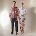 Pamita - Mandalas Set Sarimbit Couple Kemeja Lengan Panjang dan Rok Batik Premium - Mandalas