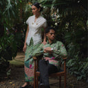 Pavegan - Mandalas Set Sarimbit Couple Kemeja Lengan Panjang dan Rok Batik Premium - Mandalas