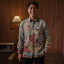 Pavo - Mandalas Set Sarimbit Couple Kemeja Lengan Panjang dan Rok Batik Premium - Mandalas