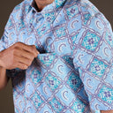 Poslen - Mandalas Kemeja Batik Pria Premium Lengan Pendek - Mandalas