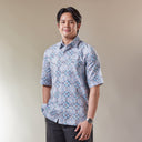 Poslen - Mandalas Premium Men's Short Sleeve Batik Shirt - Mandalas