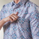 Poslen - Mandalas Premium Men's Short Sleeve Batik Shirt - Mandalas
