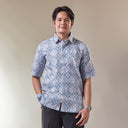 Poslen - Mandalas Premium Men's Short Sleeve Batik Shirt - Mandalas