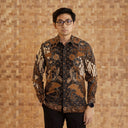 Pradipta - Mandalas Premium Men's Long Sleeve Batik Shirt - Mandalas