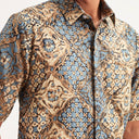 Purnaru - Mandalas Kemeja Batik Pria Premium Lengan Pendek - Mandalas