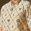 Purnatih - Mandalas Premium Men’s Short Sleeve Batik Shirt - Mandalas