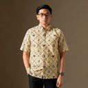 Purnatih - Mandalas Premium Men’s Short Sleeve Batik Shirt - Mandalas