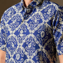 Purnazur - Mandalas Premium Men’s Short Sleeve Batik Shirt - Mandalas