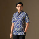 Purnazur - Mandalas Premium Men’s Short Sleeve Batik Shirt - Mandalas