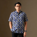 Purnazur - Mandalas Premium Men’s Short Sleeve Batik Shirt - Mandalas