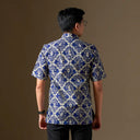 Purnazur - Mandalas Premium Men’s Short Sleeve Batik Shirt - Mandalas