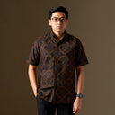 Purtanah - Mandalas Premium Men’s Short Sleeve Batik Shirt - Mandalas