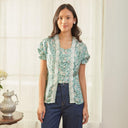 Sarina - Mandalas Baju Kerja Atasan Batik Blouse Wanita Modern - Mandalas