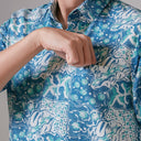 Saritos - Mandalas Premium Men's Short Sleeve Batik Shirt - Mandalas