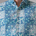 Saritos - Mandalas Premium Men's Short Sleeve Batik Shirt - Mandalas