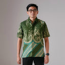 Sasmijo - Mandalas Premium Men's Short Sleeve Batik Shirt - Mandalas