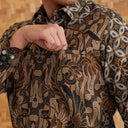 Sitiagung - Mandalas Premium Men's Long Sleeve Batik Shirt - Mandalas