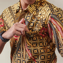 Skorel - Mandalas Premium Men's Short Sleeve Batik Shirt - Mandalas