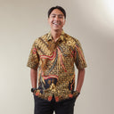 Skorel - Mandalas Premium Men's Short Sleeve Batik Shirt - Mandalas