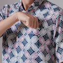 Terazo - Mandalas Premium Men's Short Sleeve Batik Shirt - Mandalas