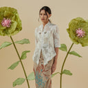 Thea Lengan Pendek - Mandalas Atasan Kebaya Wanita Outer Organza Bordir Modern - Mandalas