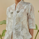 Thea Lengan Pendek - Mandalas Atasan Kebaya Wanita Outer Organza Bordir Modern - Mandalas
