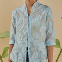 Thea Lengan Pendek - Mandalas Atasan Kebaya Wanita Outer Organza Bordir Modern - Mandalas