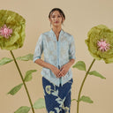 Thea Lengan Pendek - Mandalas Atasan Kebaya Wanita Outer Organza Bordir Modern - Mandalas